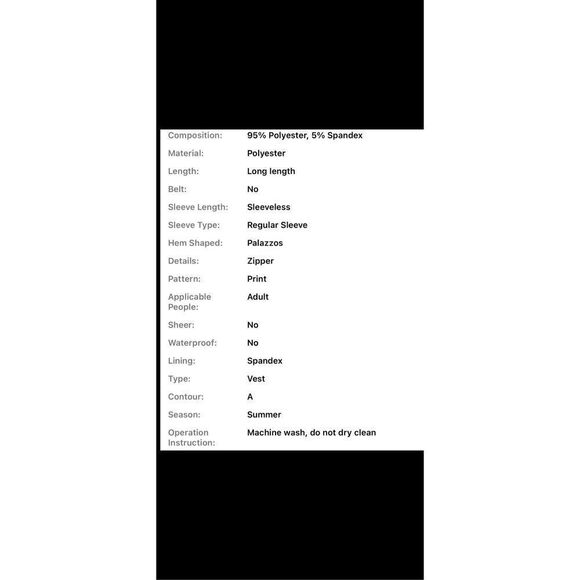 🔥Black and gold - One piece romper/ jumpsuit, zips up the back wide leg, Boho f - Picture 7 of 7